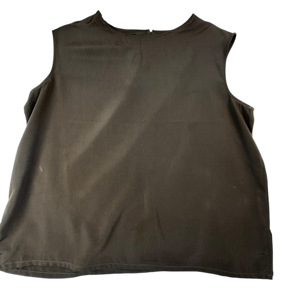 BonWorth Womens‎ Petite Sleeveless Top Brown Blouse Size M Petite Casual